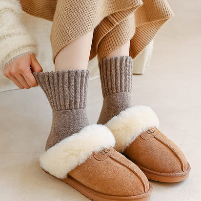 Warm Fleece-Lined Wool Socks